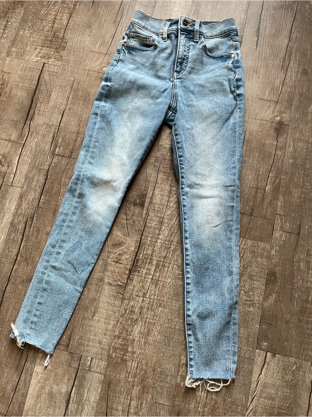 Express Light Blue High-Rise Skinny Jeans